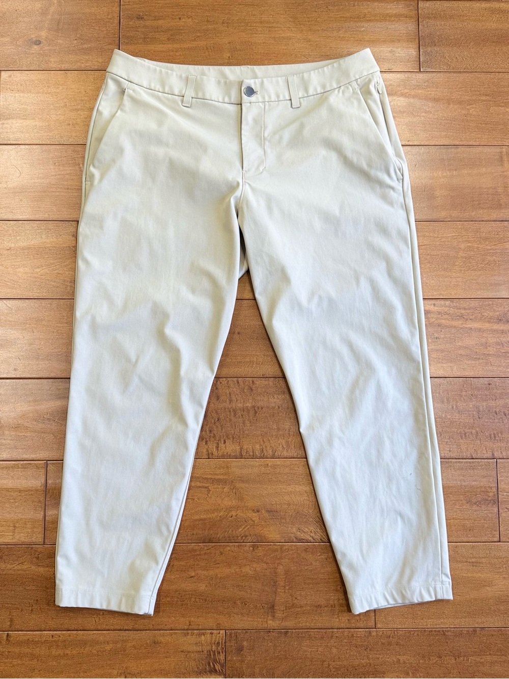 Lululemon ABC Slim Fit Warpstreme Tan Khaki 5 Pocket Stretch Pants - 33